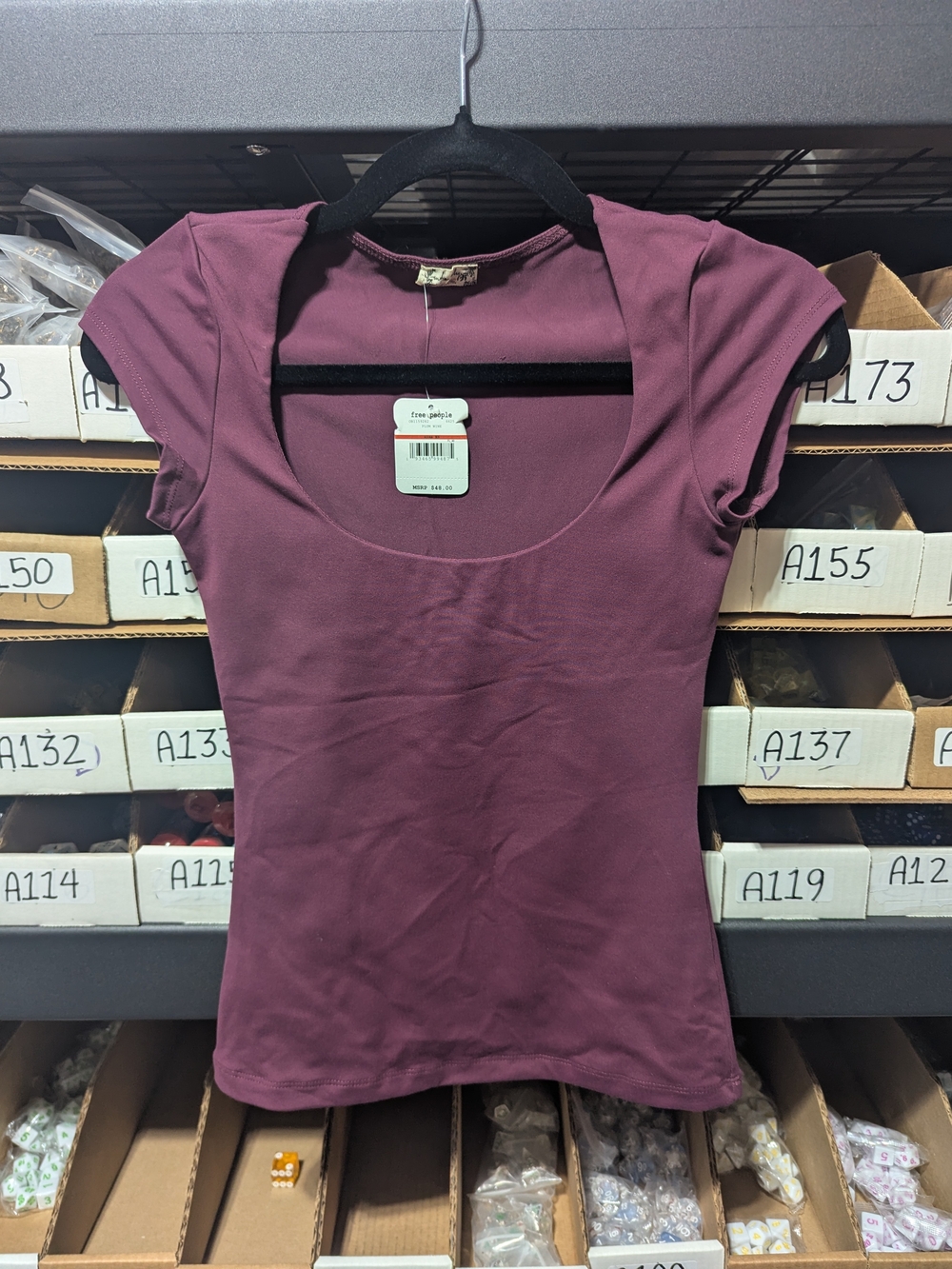 Classic Scoop Neck Women’s Top - Mauve Plum XS